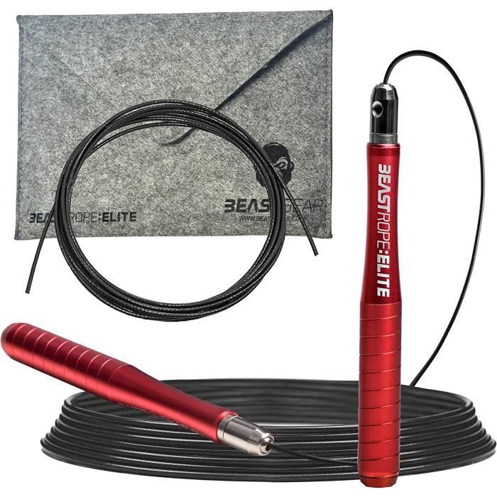Beast Gear Corde a Sauter Elite Rope avec Roulements a Billes en Acier et Poignees Antiderapantes Crossfit Boxe Fitness 36 Cdiscount Sport