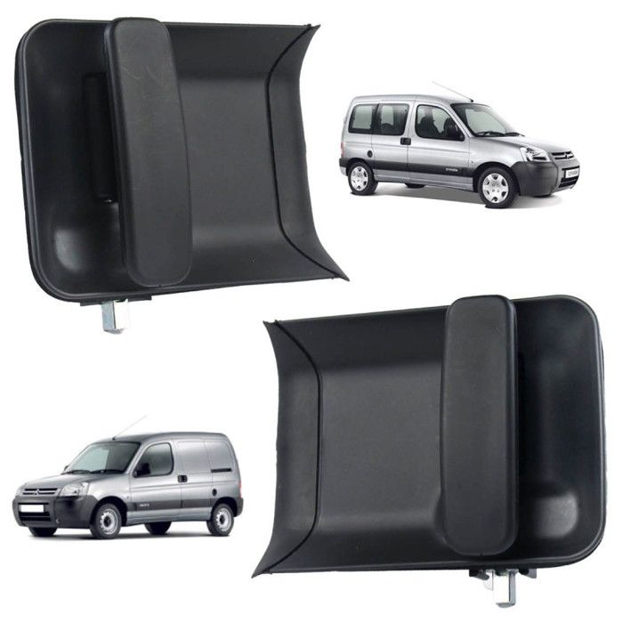 Poignée De Porte Extérieure Droite Pour Peugeot Partner & Citroën Berlingo (1996-2015) - Noir ABS - Réf. 9101P8 / 9634932180