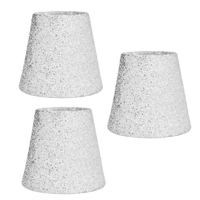 Lot De 2 Abat-jour WHITY Blanc E14/E27 - Design Élégant Moderne Pour Lampes De Table