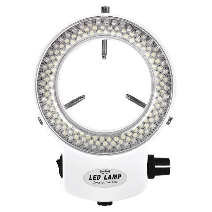 Éclairage Anneau LED AmScope 144 LEDs - Pour Microscope Stéréo, Blanc 6000K