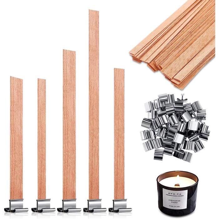 TuDu Lot De 50 Mèches Coton Naturel Pour Bougies - 15 Cm Pré-Enduites