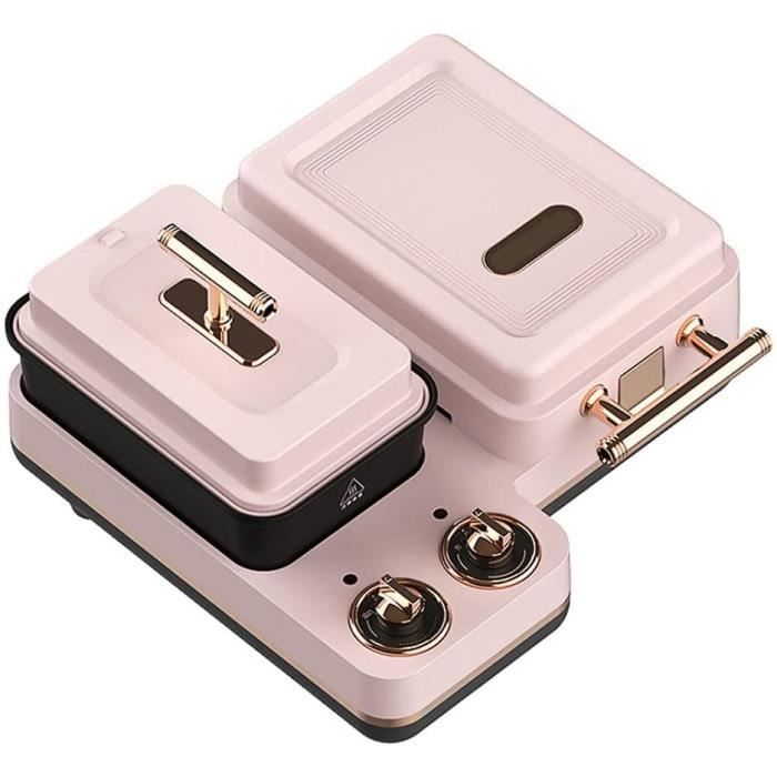 Mini Gaufrier Pro – Machine à Gaufres Et Croques Multifonction, 1200W, Température Réglable, Facile à Nettoyer