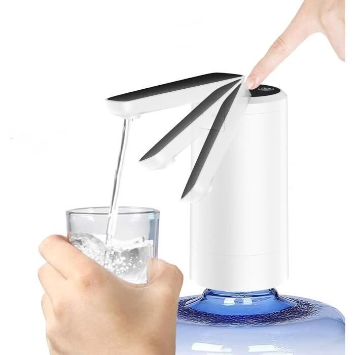 Pompe à Eau Électrique Pliable 3 Modes - Distributeur Bouteille Universel Avec Tuyau 50 Cm Pour 19L Et Petits Seaux