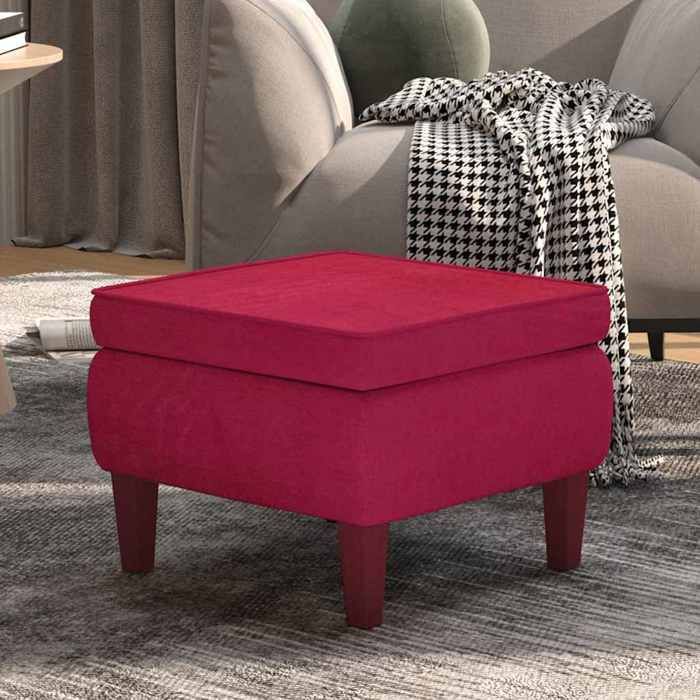 vidaXL Tabouret avec Pieds en Bois Siège Pouf Repose-pied Tabouret de Canapé Salon Salle de Séjour Chambre à Coucher 329462