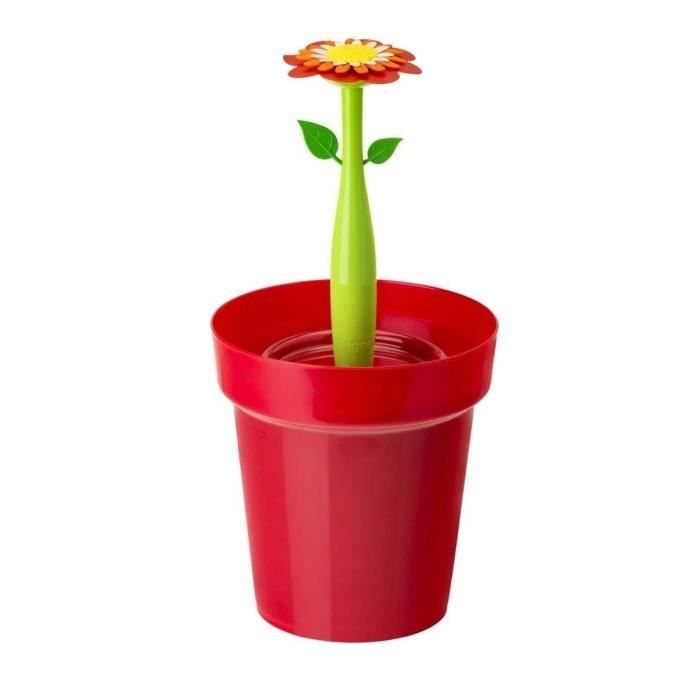 Porte-Rouleau Salle De Bain VIGAR Flower Power - Blanc Et Vert - Design Floral - 14x14x28.5cm