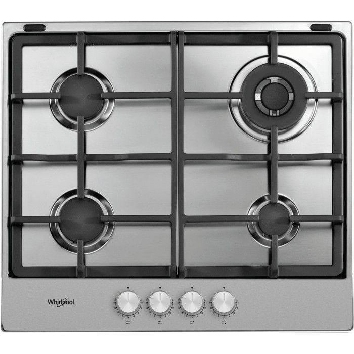 Plaque de cuisson au gaz Whirlpool 58 cm 4 feux Acier inoxydable Allumage intégré - vue 1