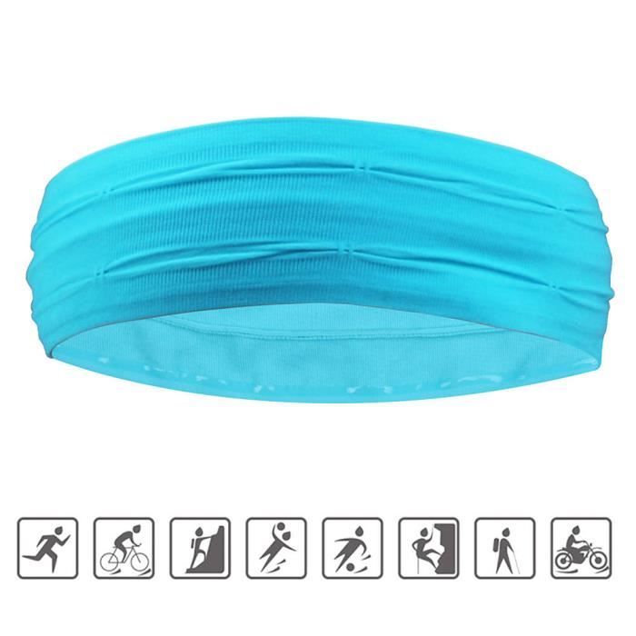 Lot De 8 Bandeaux De Sport Absorbants - Tissu Doux, élastique - Pour Yoga, Fitness, Course, 17.5x5cm