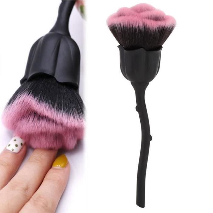 Brosse à Ongles Rose Dépoussiérante Pour Manucure - Petit Modèle 6,8 Cm - Comme Neuve