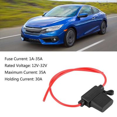 5 Porte-fusibles à Lame étanches Avec Fil - 12V 30A, Pour Voiture, Camping-car, Bateau - Installation Facile Et Fiable - 4
