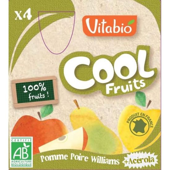 Vitabio Cool Fruits Pomme Poire Bio Gourde 4x90g Achat Vente Compote Dessert Fruite Vitabio Cool Fruits Pomme Poire Bio Gourde 4x90g Cdiscount Pret A Porter