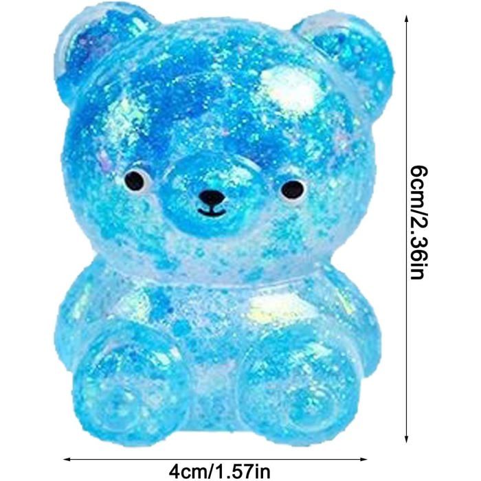 Squishy Bear Fidget Toys – Set De 4 Ours En Paillettes, Jouet Sensoriel Extensible Anti-stress, Couleurs Variées – Idéal Pour Enfants Et Ados