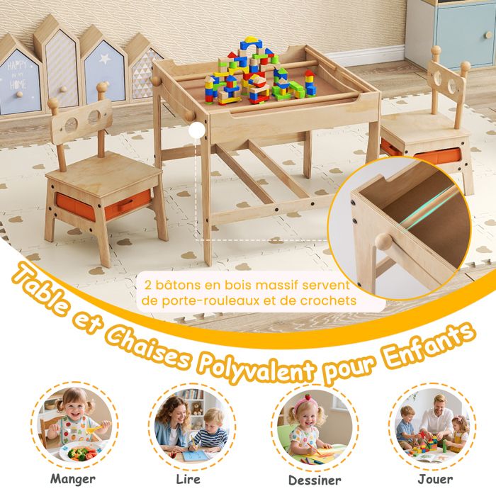Maison de jeu en bois rose pour enfants dès 3 ans avec portes et échelle intégrée Arias