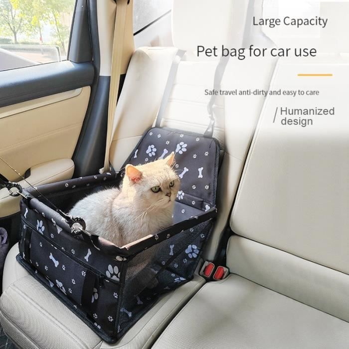 Housse de siège de voiture pour chien, siège d'appoint pour sac de sécurité pour  animaux de compagnie, porte-voiture pliable, lavable et imperméable pour  chien et chat 