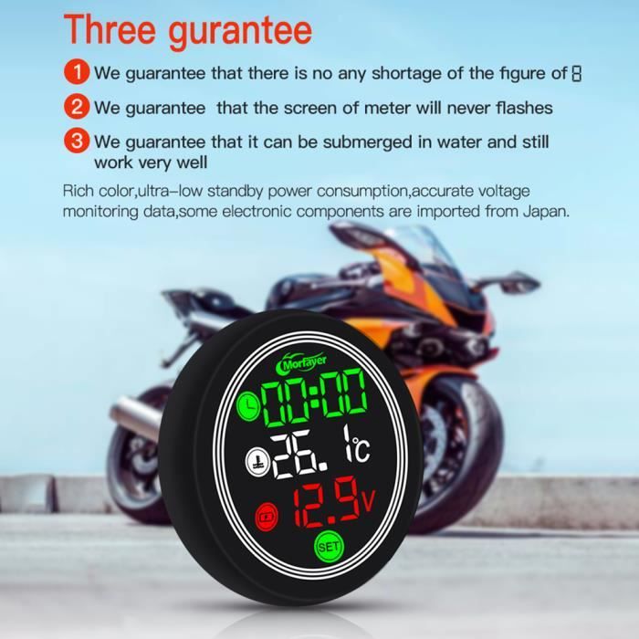 Jauge de température de l'eau pour moto, affichage numérique ultra