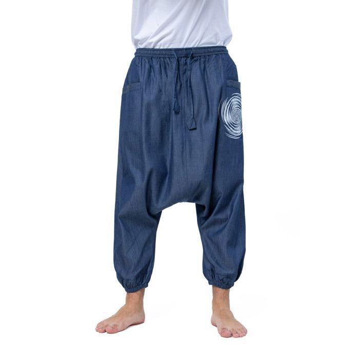 Baggy Pantalon Style Sarouel Homme Striped Linen Men's Harem Pants