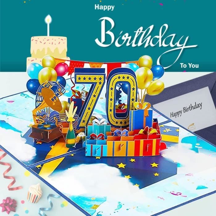 Carte Anniversaire 3D, Carte Pop Up Anniversaire, Happy Birthday Card,  Amende Artisanale Cartes Anniversaires avec Enveloppe, (D) - Cdiscount  Beaux-Arts et Loisirs créatifs