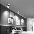 12W LED Spots de plafond, Plafonnier Réglable 360° Éclairage tournante et de surface COB LED Aluminium Lampe murale ,Blanc froid-2
