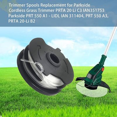 2 Pièces Capuchons De Bobine Compatibles PRTA 20-Li – Rechange Robuste Pour Tondeuse/Débroussailleuse Parkside