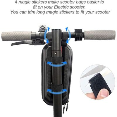 Grande Sacoche De Guidon 40L Pour Trottinette électrique - étanche, 3 Poches, Noir, Universelle