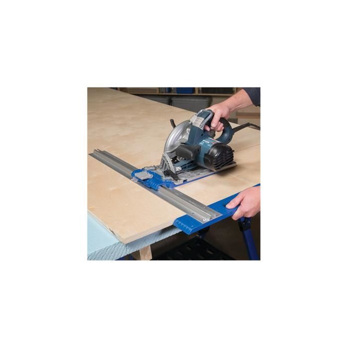Guide De Coupe Pour Scie Circulaire - Longueur Réglable Jusqu'à 32 Cm (12,6") - Niveau Intégré - En Acier Inoxydable