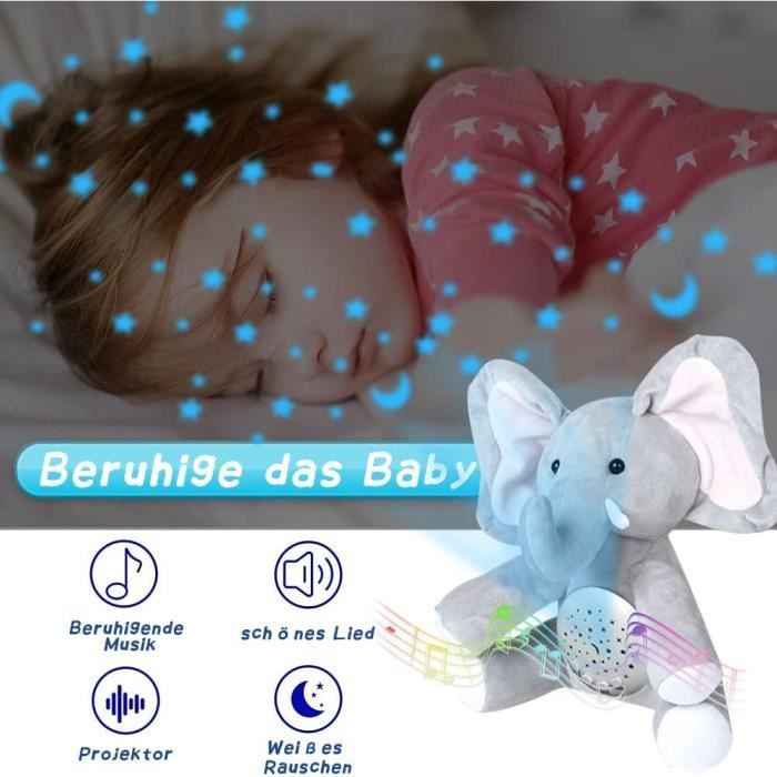 Veilleuse Musicale Et Lumineuse Peluche,Peluche Veilleuse Bébé