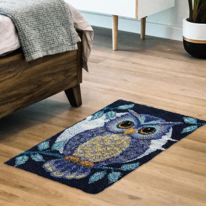 Laine à Tapis Crochet De Verrouillage – 4 Sacs De 4 Couleurs – 560g – Prédécoupée