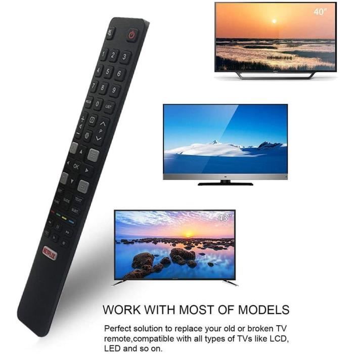 TCL Telecomando Di Ricambio ARC802N / RC802N Per Smart TV TCL – Con Tasti Netflix – Nessuna Configurazione
