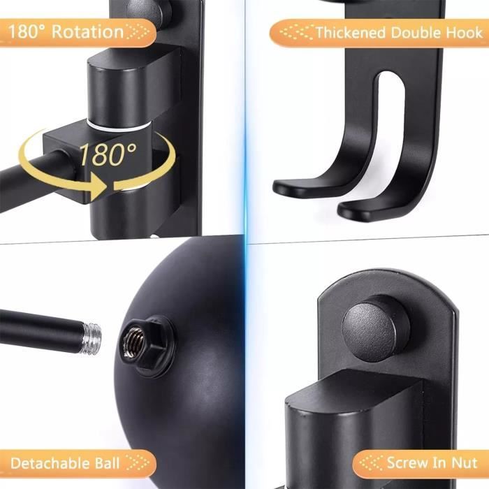 Support Anneau Pour Casque Moto - Coussin Absorbe Humidité, Rangement Et Nettoyage Visière - Noir/jaune, Polyuréthane