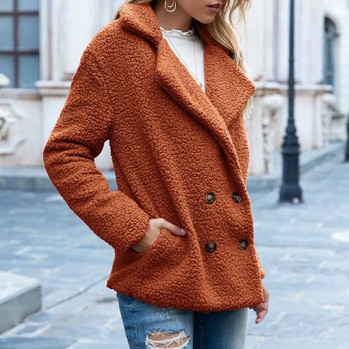 Manteau femme bouton