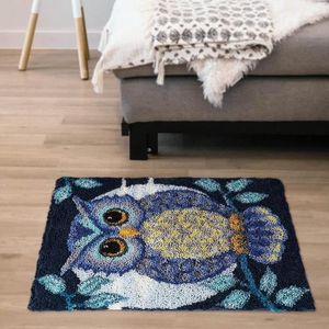 Kit Tapis Crochet à Loquet "Paisley Floral" Caron International - Motif Cachemire Noir/rose - Occasion