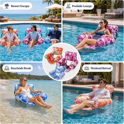 Lot de 2 Fauteuils Piscine 4-en-1, Bouées Flottantes Adultes/Enfants pour Été/Plage/Lac/Fêtes Dupcheliry - Jeux - Jouets Lot de 2 Fauteuils Piscine 4-en-1, Bouées Flottantes Adultes/Enfants pour Été/Plage/Lac/Fêtes Dupcheliry - Jeux - Jouets