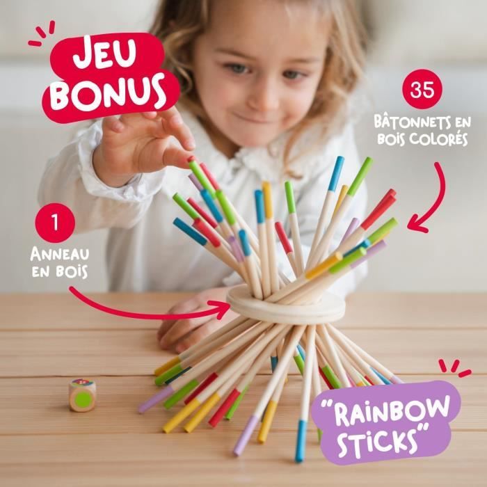COOLJOY 8-en-1 Jeux Montessori – Bois – Chute De Balle, Boîte à Monnaie, Récolte, Ver – Cadeau 2-4 Ans