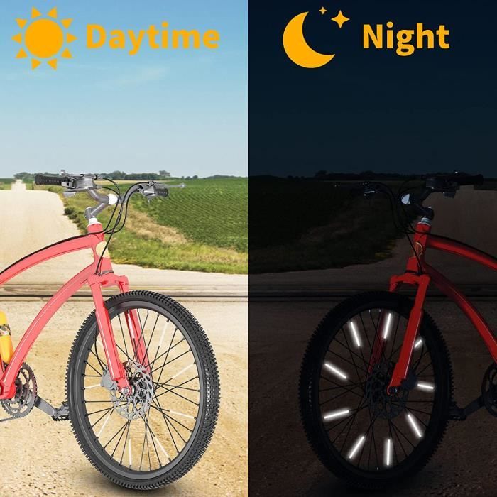 RÉFLECTEURS DE RAYONS De Vélo 36 Pièces Réflecteurs Vélo - Rayons