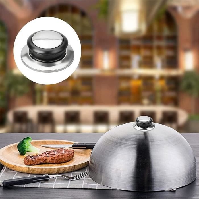 Lot De 4 Boutons De Couvercle De Casserole En Acier Inoxydable - Noir - Remplacement Universel