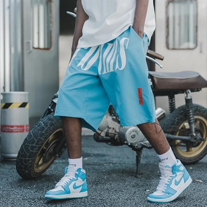 Short Short D contract pour Homme Pantalon Court Hip Hop