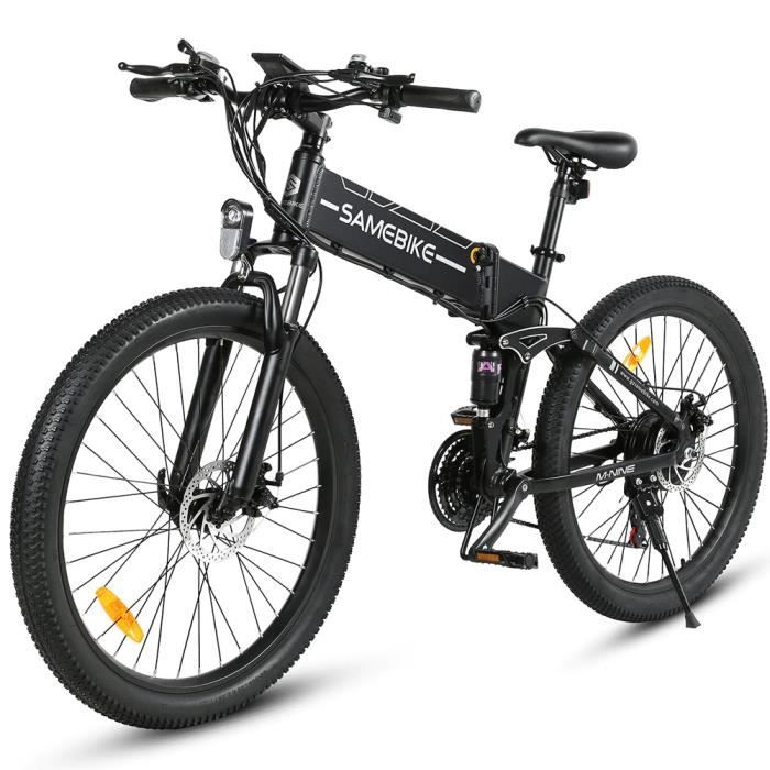 V lo lectrique pliable de sport SAMEBIKE LO26 II 750W 48V 12.5 Ah Shimano 21 vitesses Amortissement avant et arri re