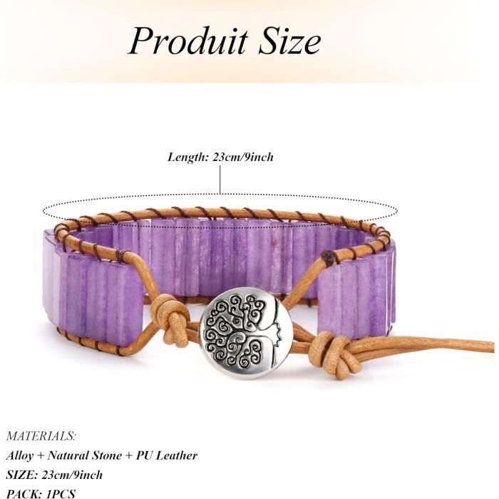 Bracelet Femme Bohème Argent & Verre - Fait Main, Pièce Unique T17 - Neuf Avec étiquettes