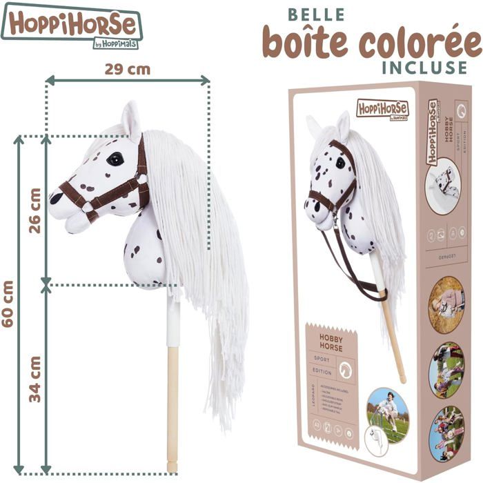 HOPPIHORSE Cheval de bataille avec bride, A4, cheval de loisirs, avec rênes, bandoulière, queue – Peluche de qualité supérieure avec longue crinière – Poignée en silicone pour un meilleur maintien HOPPIHORSE Cheval de bataille avec bride, A4, cheval de loisirs, avec rênes, bandoulière, queue – Peluche de qualité supérieure avec longue crinière – Poignée en silicone pour un meilleur maintien