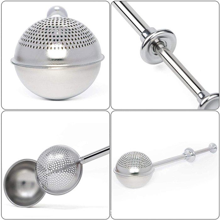 ipow Filtre à Thé à 2 Languettes avec Couvercle/Infuseur à Thé à Trous