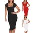 Casual Basic Fronce Femmes Robes Moulante A Manches Courtes Sexy Club Robe Mi Longue Blanc Achat Vente Casual Basic Fronce Femmes Cdiscount