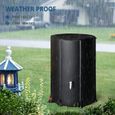 Réservoir d'eau de pluie pliable 100 gallon, PVC noir-0