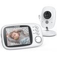 LEMONBEST BabyPhone 360° - Ecran 3.2" LCD - Vision nocturne - Berceuse-0