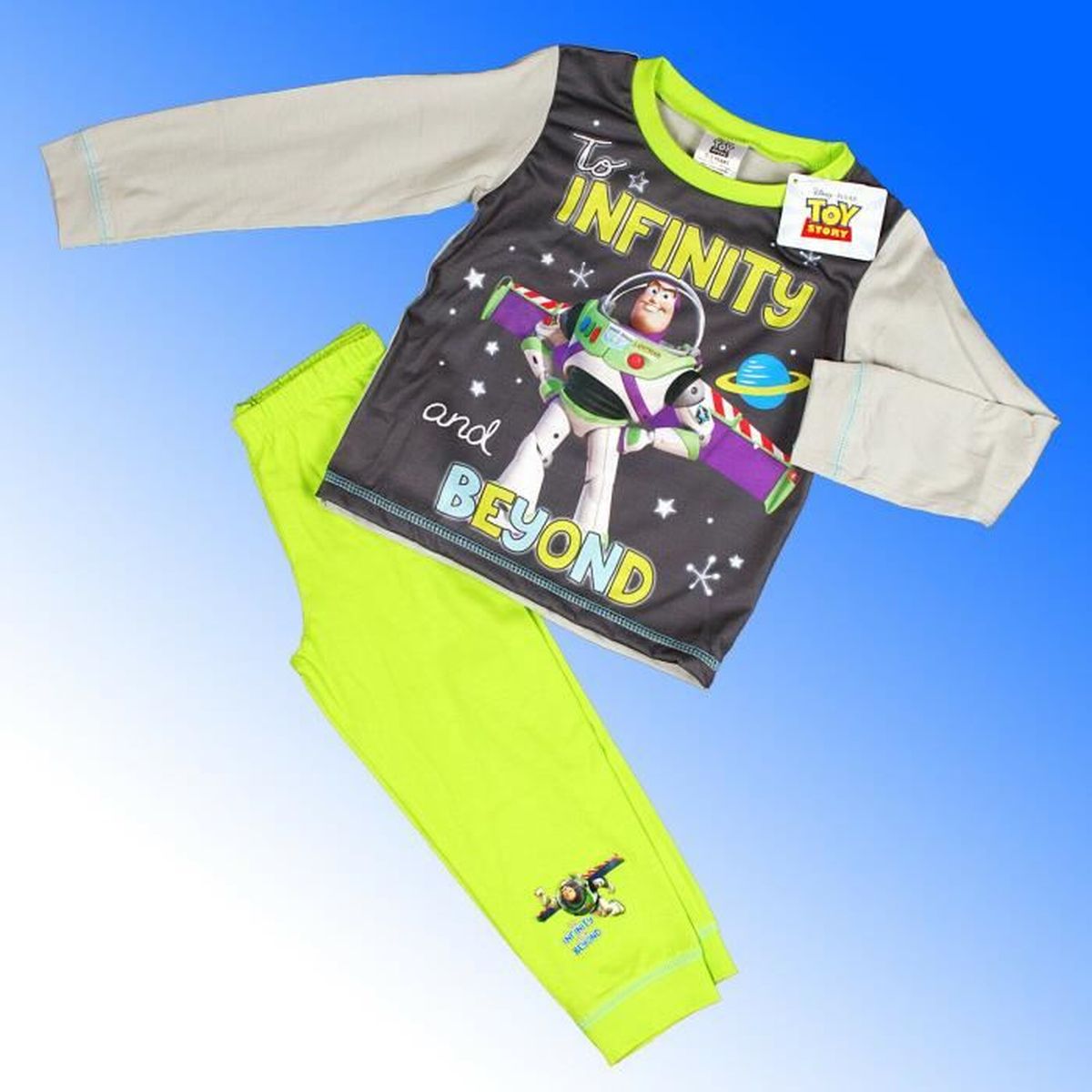 Buzz Lightyear Pyjama Schlafanzug Neuheit Toy Story Pyjama Set Weiß 2-3 Jahre 
