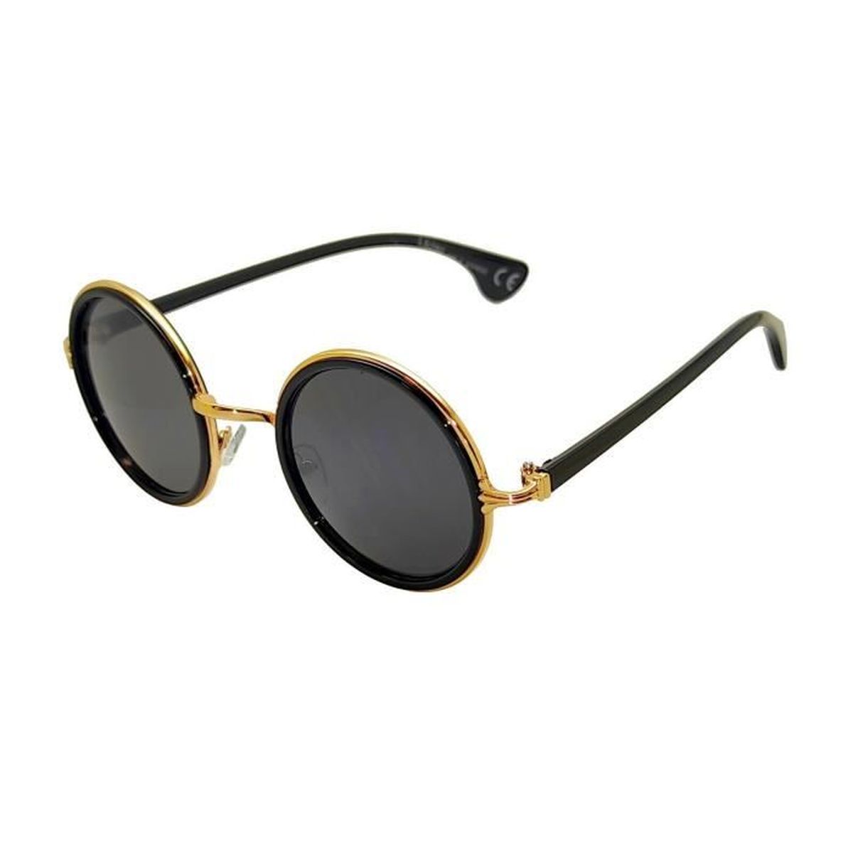 Or Vert foncé - Lunettes de soleil rétro rondes Hippie, monture ronde  colorée en métal, pour femmes et homme - Achat / Vente lunettes de soleil -  Cdiscount