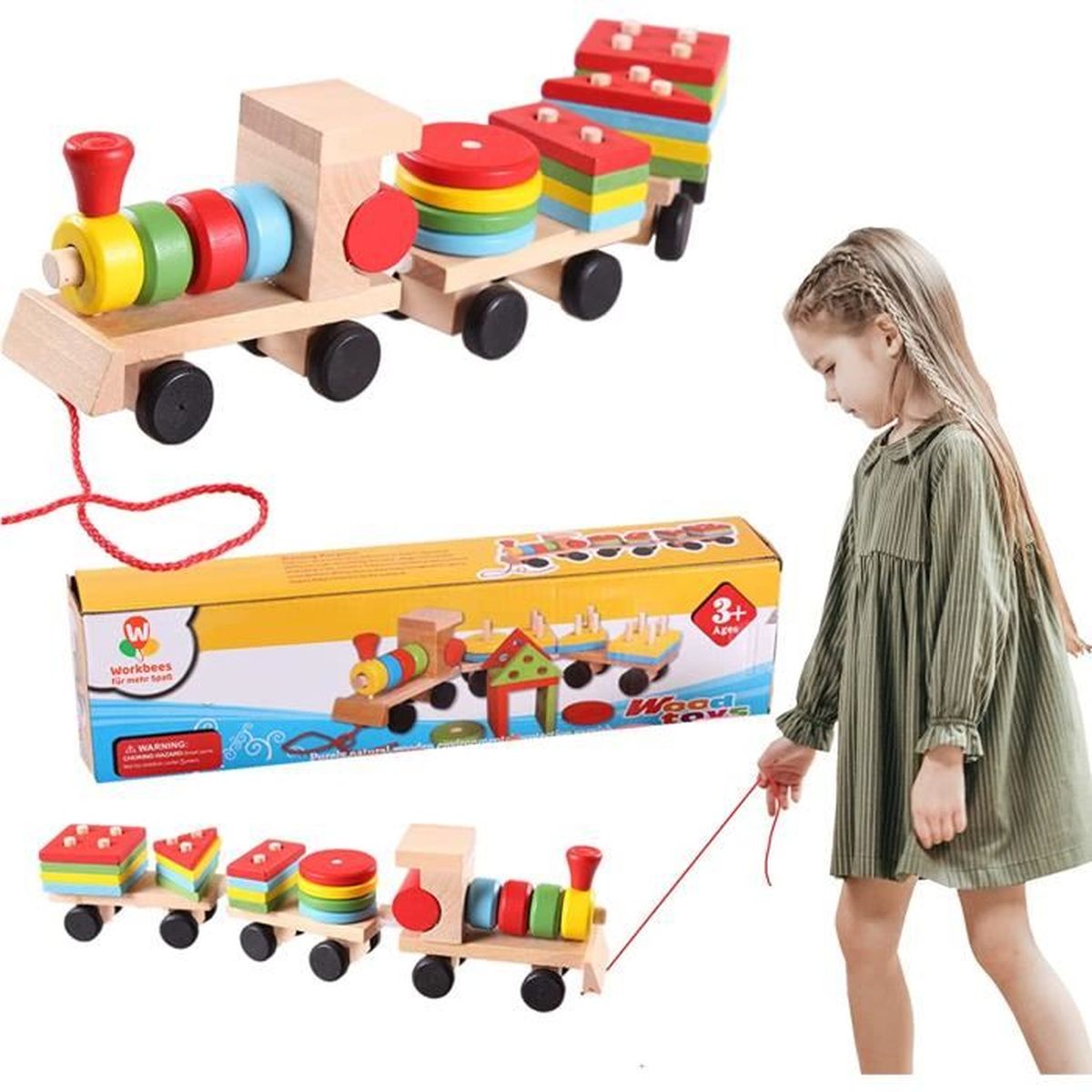 Jouet de Train de Dominos, Train Automatique de Dominos avec 100 Pièces de Dominos, Jouet