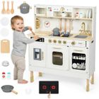 Cuisine d'imitation - MAMABRUM - MAM155 PLAY KITCHEN - Bois interactif - Éléments lumineux - Réglable en hauteur