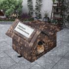 WHDPETS Niche pour chat extérieure ®WHD© Imperméable, Pliable & Démontable, Confort 4 saisons pour chats errants et domestiques