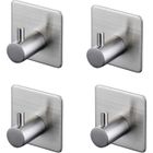 Crochet Adhésif - AAIWTD - 4 Pièces - Acier Inoxydable - Imperméable - 3M Fort