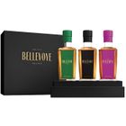 BELLEVOYE - Whisky - Origine : France - Coffret Tricolore Prestige (Vert, Noir, Prune) - 3 * 20 cl