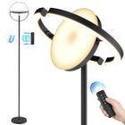 Lampadaire sur pied - FIMEI - Modèle Saturn - Luminosité Réglable 3000K-6000K - 36W LED - Noir